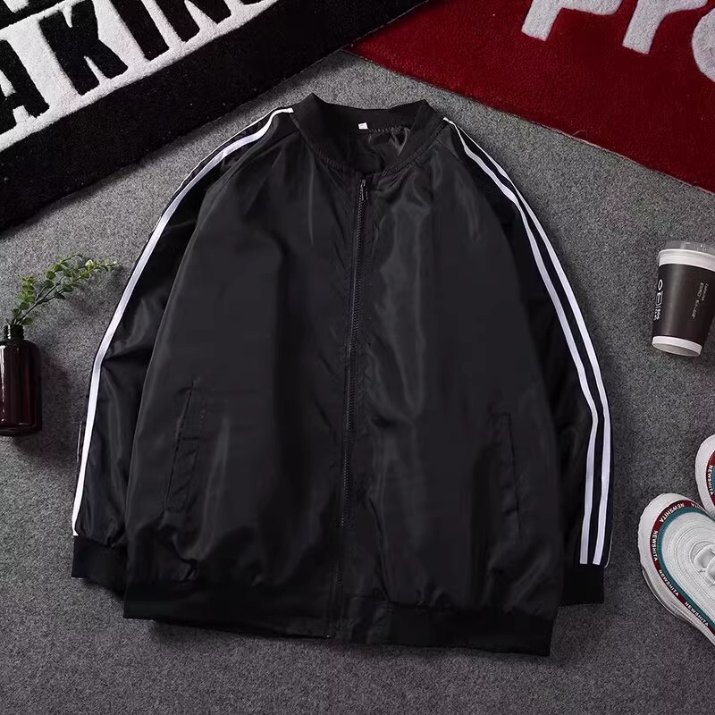 Baseball Suit Men's Three-Pole Coat Spring and Summer Fashionable Casual Thin Construction Site Work Top Men's Windbreaker Work Jacket