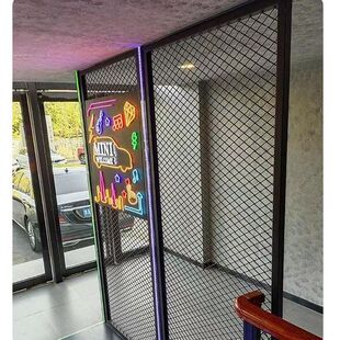 Diamond Mesh Square Partition Mesh Encrypted Wire Mesh Small Mesh Iron Screen Partition Internet Cafe Stall Simple