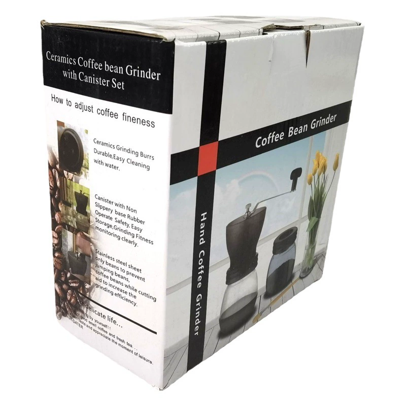 Amazon Стеклянная ручная кофемолка большой емкости Кофемолка костюм Ручная кофемолка