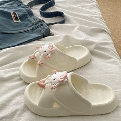 EVAソフトソールのかわいい万能ルームシューズ、女性用夏の新作、ガーリーで滑り止め、臭わない、自宅や浴室用サンダル
