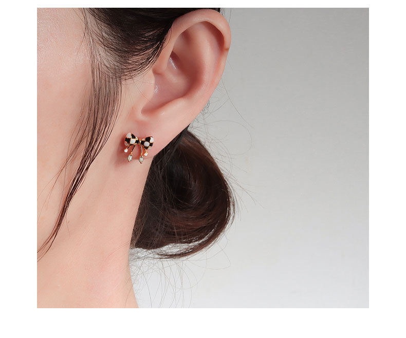 1 Pair Quantity Party, Street Occasion 1 Pair 18K Gold Plated 925 Sterling Silver 925 Sterling Silver Earrings Bow Knot Ear Studs