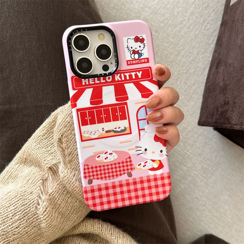 可爱厨师Kitty猫饺子食盒适用iPhone17苹果16ProMax/15手机壳14潮|undefined