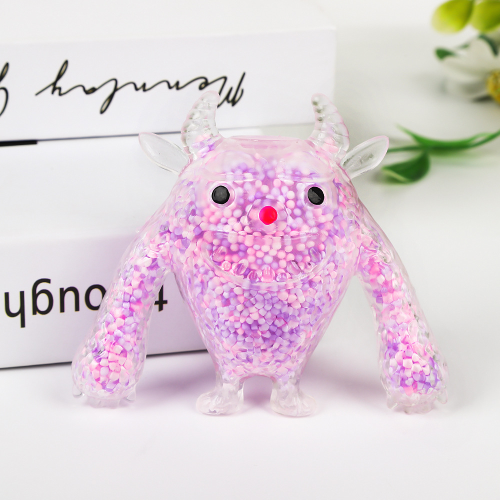 Amazon transfronterizo nuevo producto pequeño monstruo espuma partículas de descompresión amasar música divertida fábrica de juguetes de descompresión al por mayor