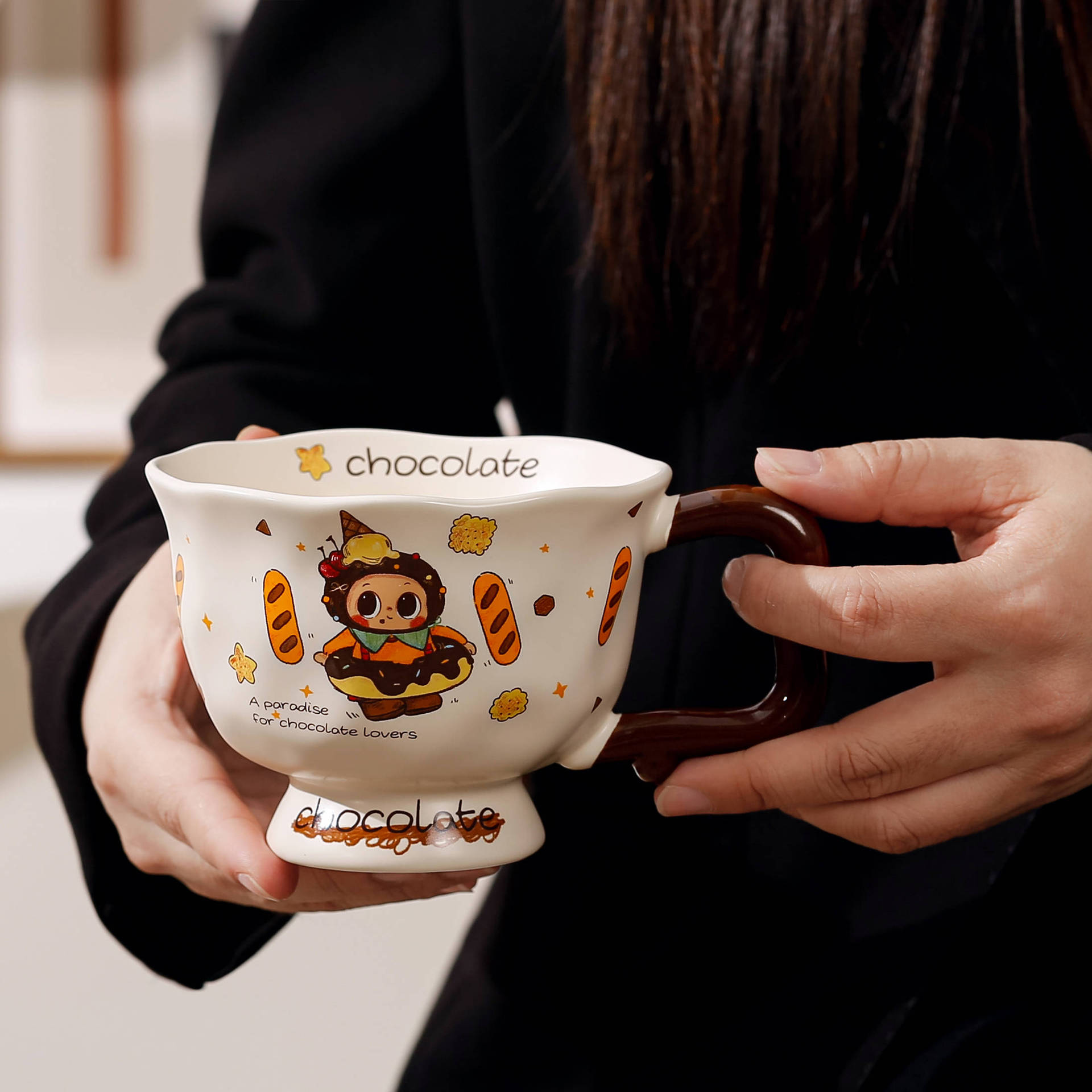 Cute Pippo tazas de agua para niños tazas de verano para niños tazas de cerámica domésticas tazas de café de desayuno de oficina image 4