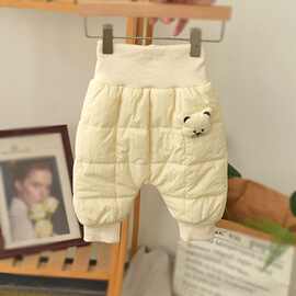 黁白婴幼儿棉裤加绒加厚冬装25新款夹棉儿童宝宝裤子保暖男女童大