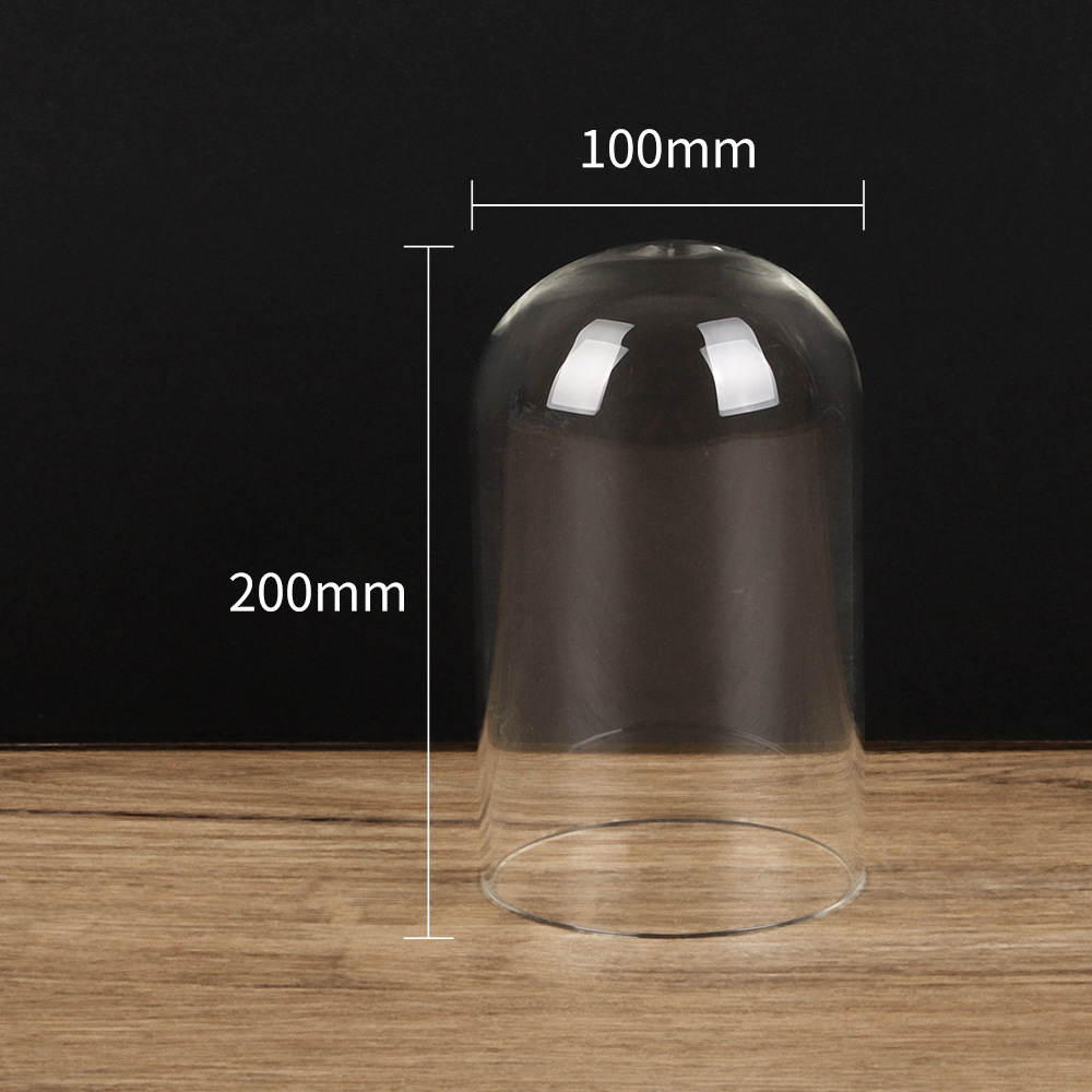 Flor inmortal cubierta de vidrio DIY hecha a mano micro paisaje decoración de escritorio cubierta de vidrio caja de exhibición cubierta de vidrio de flor inmortal