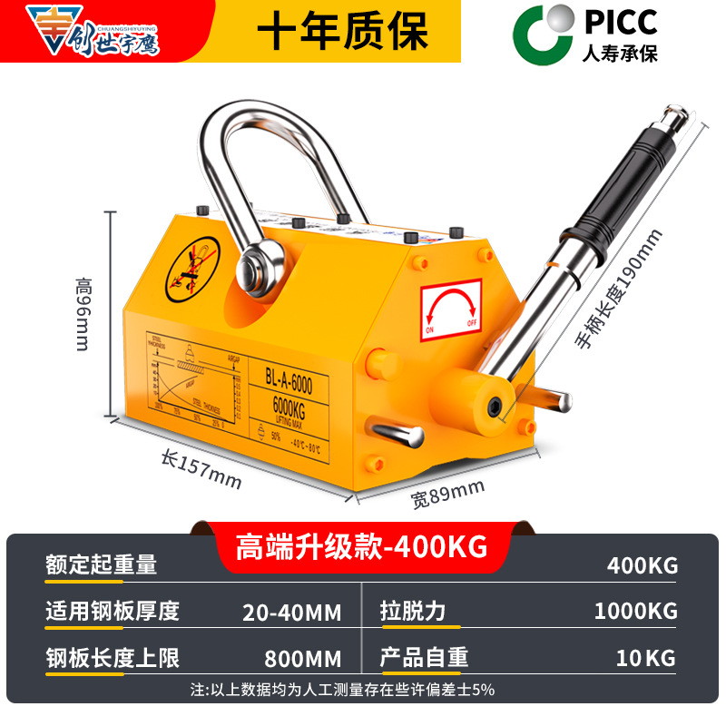 고급 업그레이드 모델 [400kg] 마그네틱 크레인(절대로 소자되지 않음)(PICC 수명 보험)
