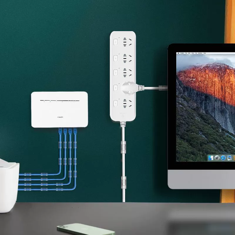 No hole-free wire fixed wiring artifact router network cable storage and wire management acrylic self-adhesive solid wire buckle