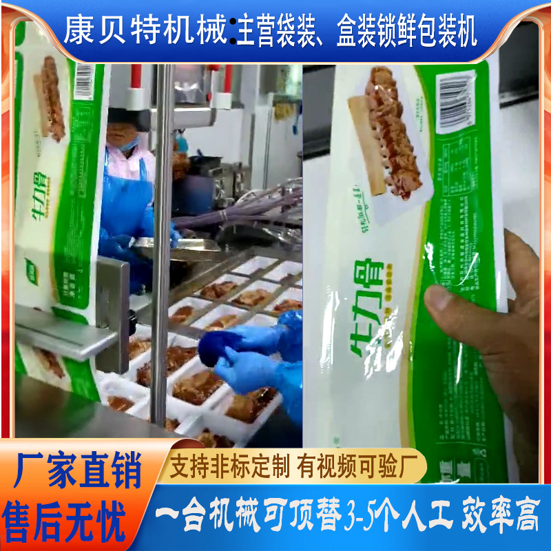 牛力骨拉伸膜真空包装机 猪肉肘子全自动豆腐干真空封口包装机
