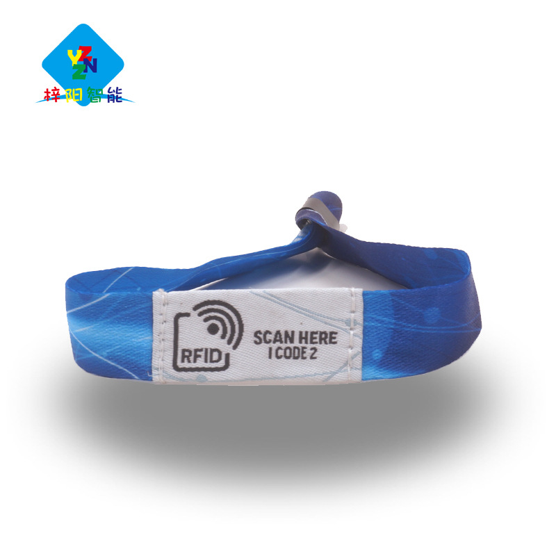 制作塑料刺倒扣热转印手腕挂绳各种活动演唱会RFID编织手腕带