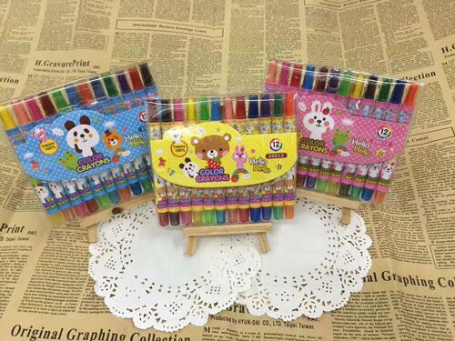 Cartoon Cute 1011-12 Color Creative Painting Stationery Kindergarten Children's Short Paint Brush