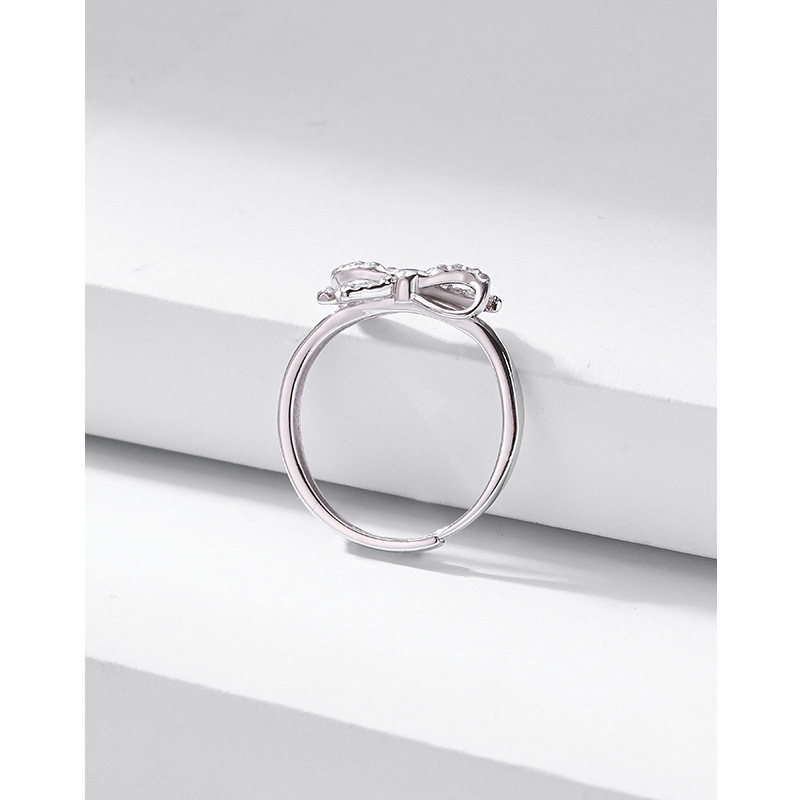 Arco anillo femenino 925 plata esterlina diseño de nicho 2023 nuevo simple abierto anillo de dedo índice luz lujo alto sentido