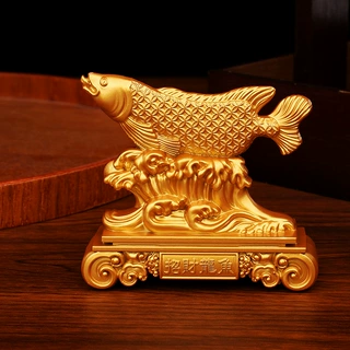 合金金属工艺品摆摊小件八方来财摆件家居客厅装饰品招财龙鱼摆件