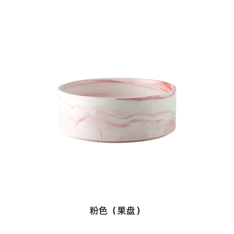 Caja de caramelo de roble de madera hogar sala de estar mesa de café plato de fruta seca de cerámica con tapa Internet Celebrity Snack plato de fruta