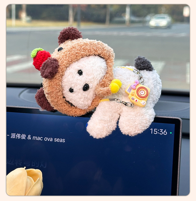 New Creative Car Ornaments, Cartoon Dolls, Car Center Console Decorations, Cute Dolls, Screen-Mounted Ornaments
