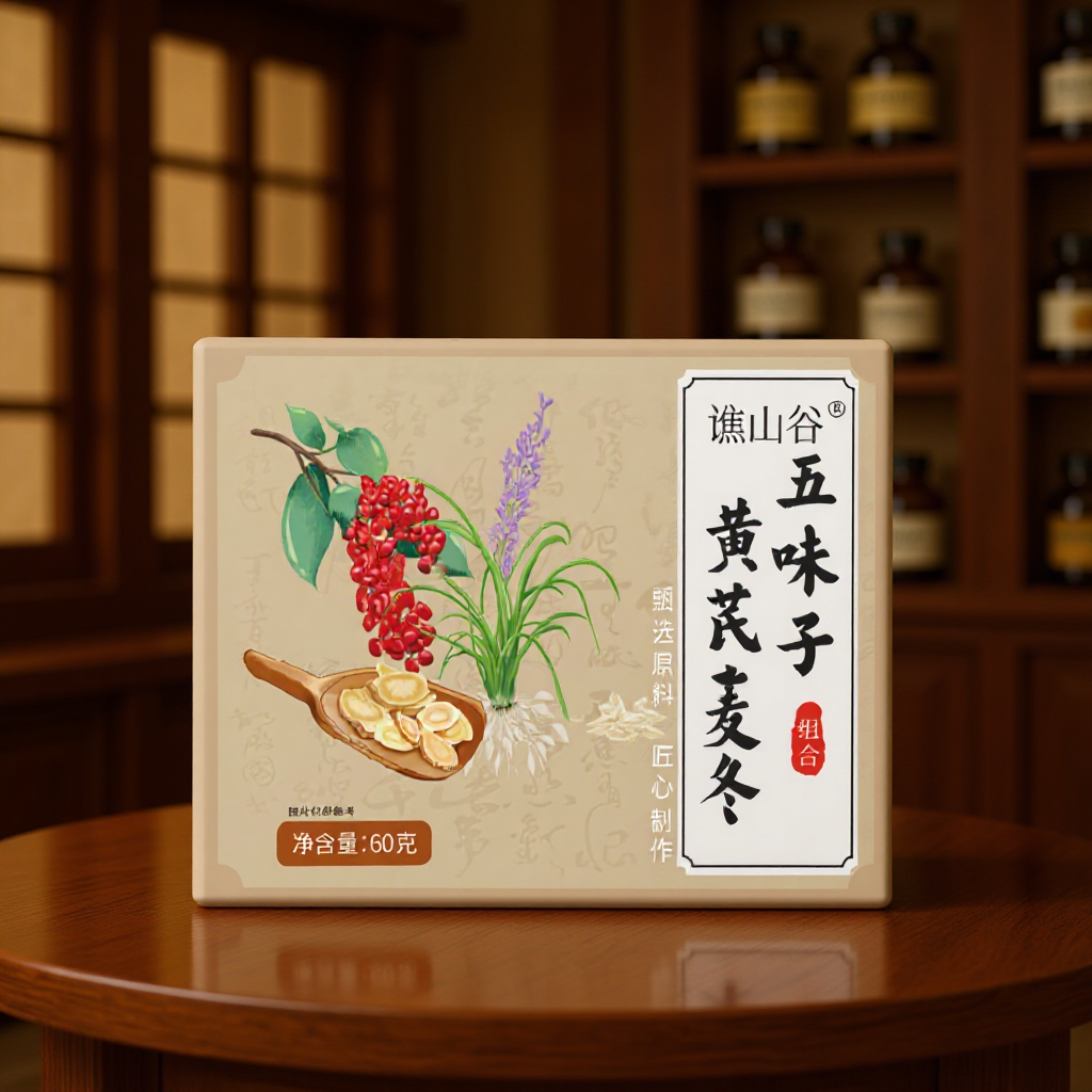 谯山谷工厂五味子黄芪麦冬养生茶60g肝火旺日常喝熬夜喝抖音白盒