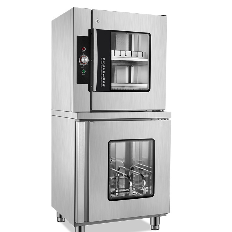Xilaisheng cuchillo gabinete de desinfección comercial tabla de cortar gabinete de limpieza con cantina UV Toalla de acero inoxidable gabinete de desinfección conjunto