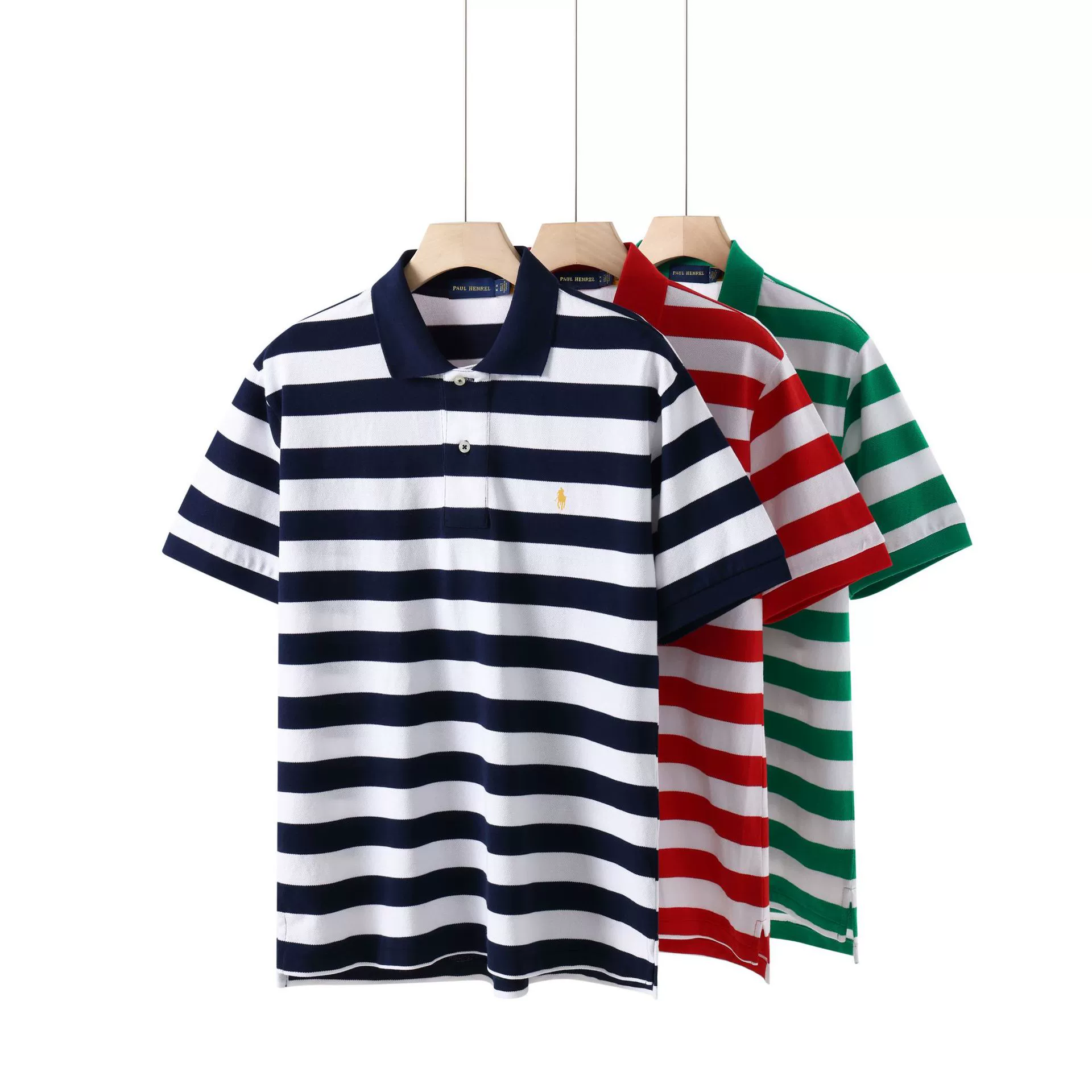 Новая летняя рубашка RL Paul рубашка пони логотип мужской полоски с короткими рукавами рубашка поло хлопчатобумажный бизнес повседневный отворот футболка