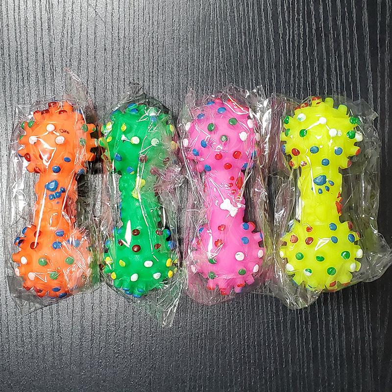 Los juguetes molares para perros no están podridos, el vinilo suena, las pequeñas espinas, las mancuernas, los dientes de limpieza resistentes a las mordeduras, los fabricantes de juguetes para perros domésticos al por mayor