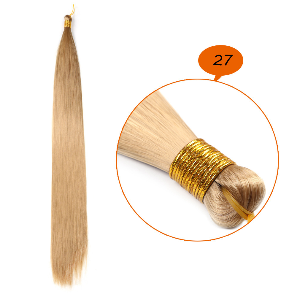 Perücke nahtlose Haarverlängerungen Dreadlocks Perücke gerades Massenhaar Hochtemperatur-Drahtperücke Haarverlängerungen gerader Haargriff_voghion.com