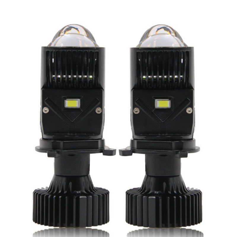 Lente láser Y3 delantero LED H4 de lejos y cerca de locomotora de motocicleta H4 delantero ojo de pez