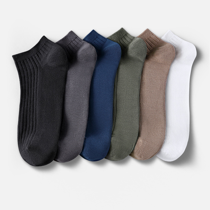 Men's socks pure cotton antibacterial short socks for men, sweat-absorbent casual versatile breathable boat socks for men, thin items for drop shipping