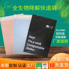 女装跨境打包袋 pla环保自粘运输邮寄袋 pbat全生物可降解快递袋