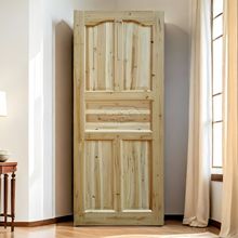 杉木门单门杉木实木门杉木门框门套线白胚木门门原木门厂跨境批发