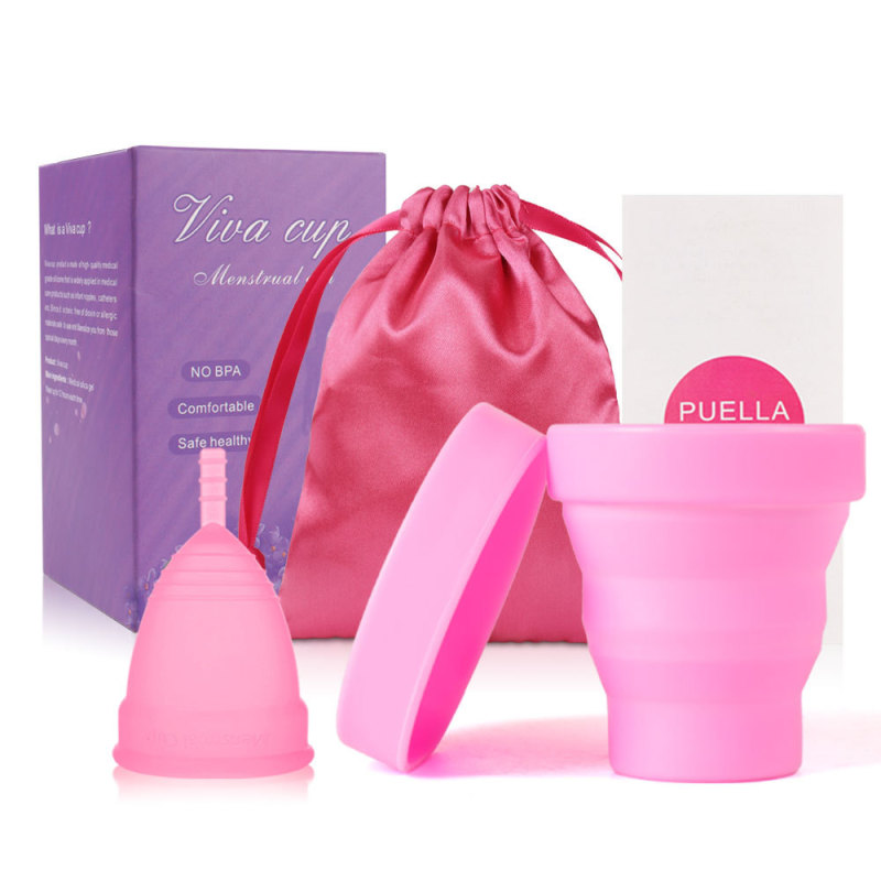 シリコン月経カップクロスボーダー人気卸売女性生理日大叔母神器月事カップ水泳収納袋セット|undefined