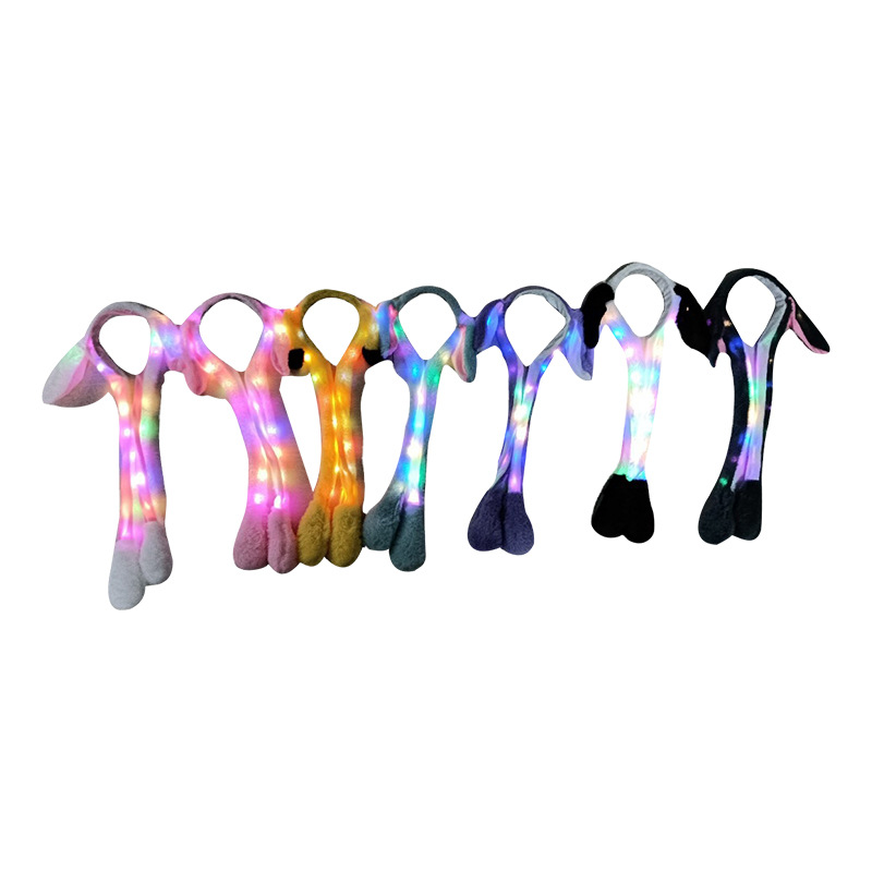 Nuevo sombrero de conejo brillante, orejas de Airbag de dibujos animados, Orejas de conejo móviles, diadema de celebridad de Internet, venta de juguetes lindos al por mayor