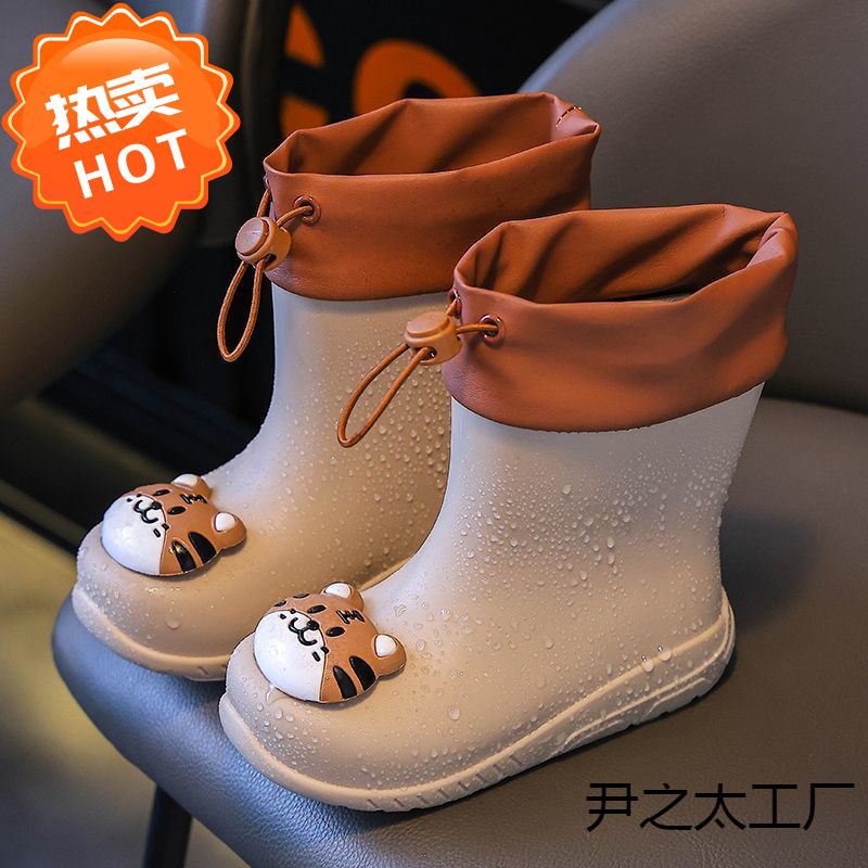 Children's Rain Boots, Boys' Rain Boots, Non-Slip Men's Baby, Toddler, Kidsren's Water Shoes, Girls' Waterproof Rubber Shoes, Lightweight New Style