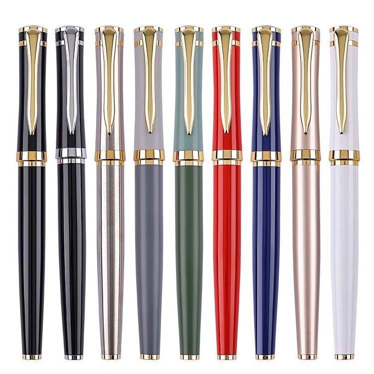 Metal Signature Pen Engraving Enterprise logo Gift Office Ball Pen Advertising Business Pen Student Signature Pen