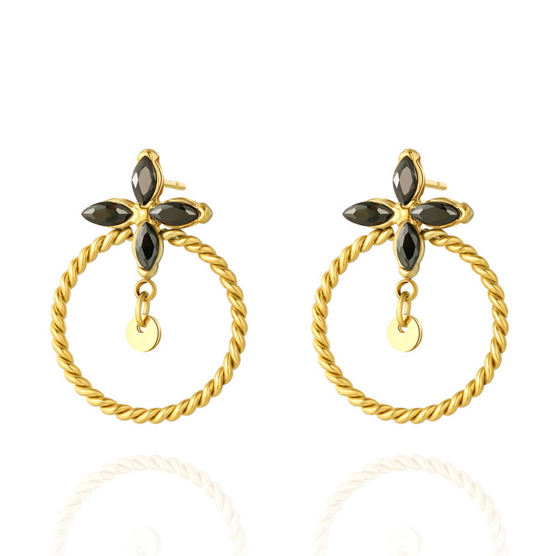 Oferta especial experiencia europea y americana joyería de acero titanio vacío galvanoplastia no decoloración no alérgica joyería pendientes collar fábrica al por mayor