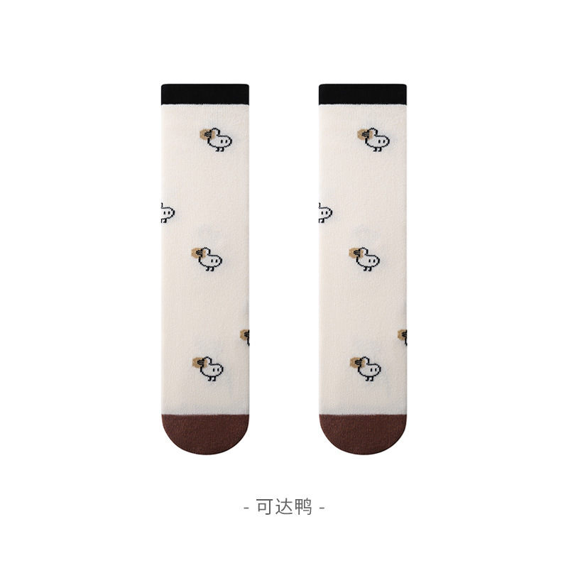 Nuevos productos de otoño calcetines para bebés sin talón, calcetines para niños de moda coreana, calcetines de dibujos animados lindas para niños y niñas