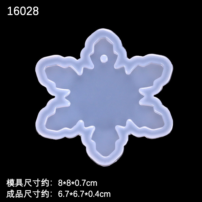 Árbol de Navidad muñeco de nieve espejo epoxi molde de silicona DIY accesorios para teléfonos móviles colgante copo de nieve ELK molde epoxi en stock