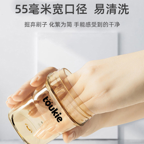 New baby ppsu square bottle three-purpose gift box with packaging box with handle wide mouth eccentric breast milk nipple