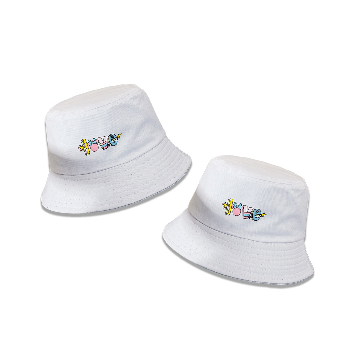 Sombrero pescador con letras LOVE de algodón con protección solar image 4