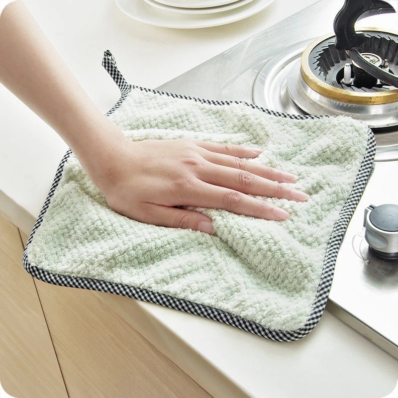 Kitchen Dishwashing Cloth, Non-Stick Oil, Lint-Free, Hand-Wiping Towel, Kitchen Utensils, Square Towel for Hand Wiping