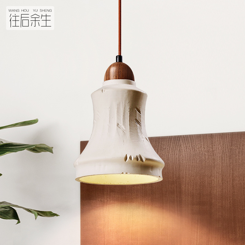 Creative Concrete Cement Chandelier Nordic Simple Restaurant Entrance Bedroom Bedside Zen Style Silent Rustic Chandelier