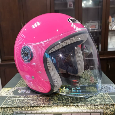 for Electric Vehicles and Motorcycles, Motosiklet kaskı (dəbilqə) - spray-painted-helmet-pink-hd-clear-lens