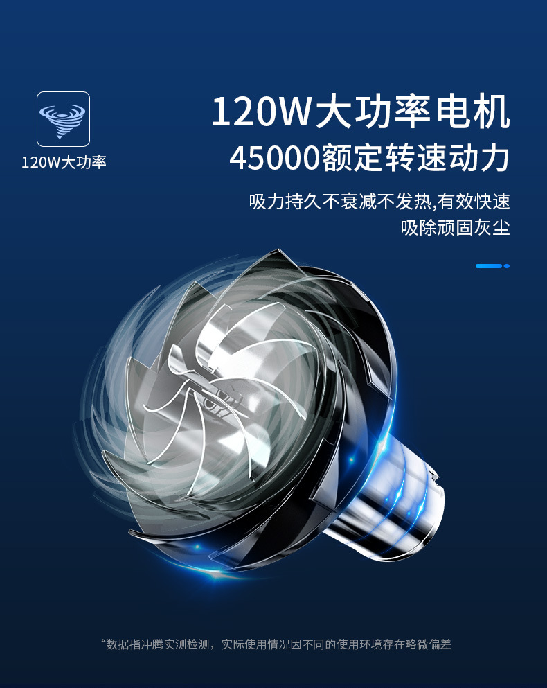 Car Vacuum Cleaner, Handheld Wireless Portable High-Power Super Suction Vacuum Cleaner for Use in the Car, Cross-Border