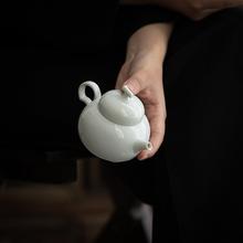 灰白泥功夫茶壶单壶家用创意个性葫芦小茶壶日式纯手工泡茶一人用