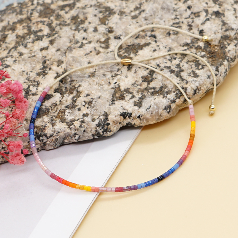 Simple Style Round Glass Beaded Womenu0027S Bracelets 1 Piece