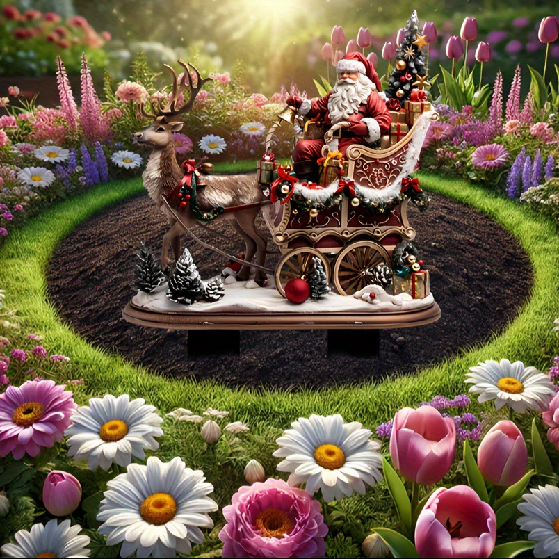 Трансграничный акриловый богемный стиль Санта-Клаус олень акриловый сад свай