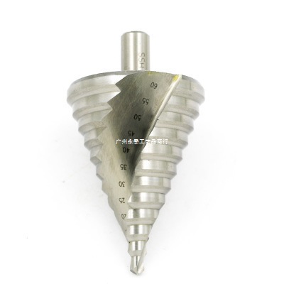 高速钢6-60螺旋槽三角柄阶梯宝塔钻电钻扩孔台阶钻头开孔器