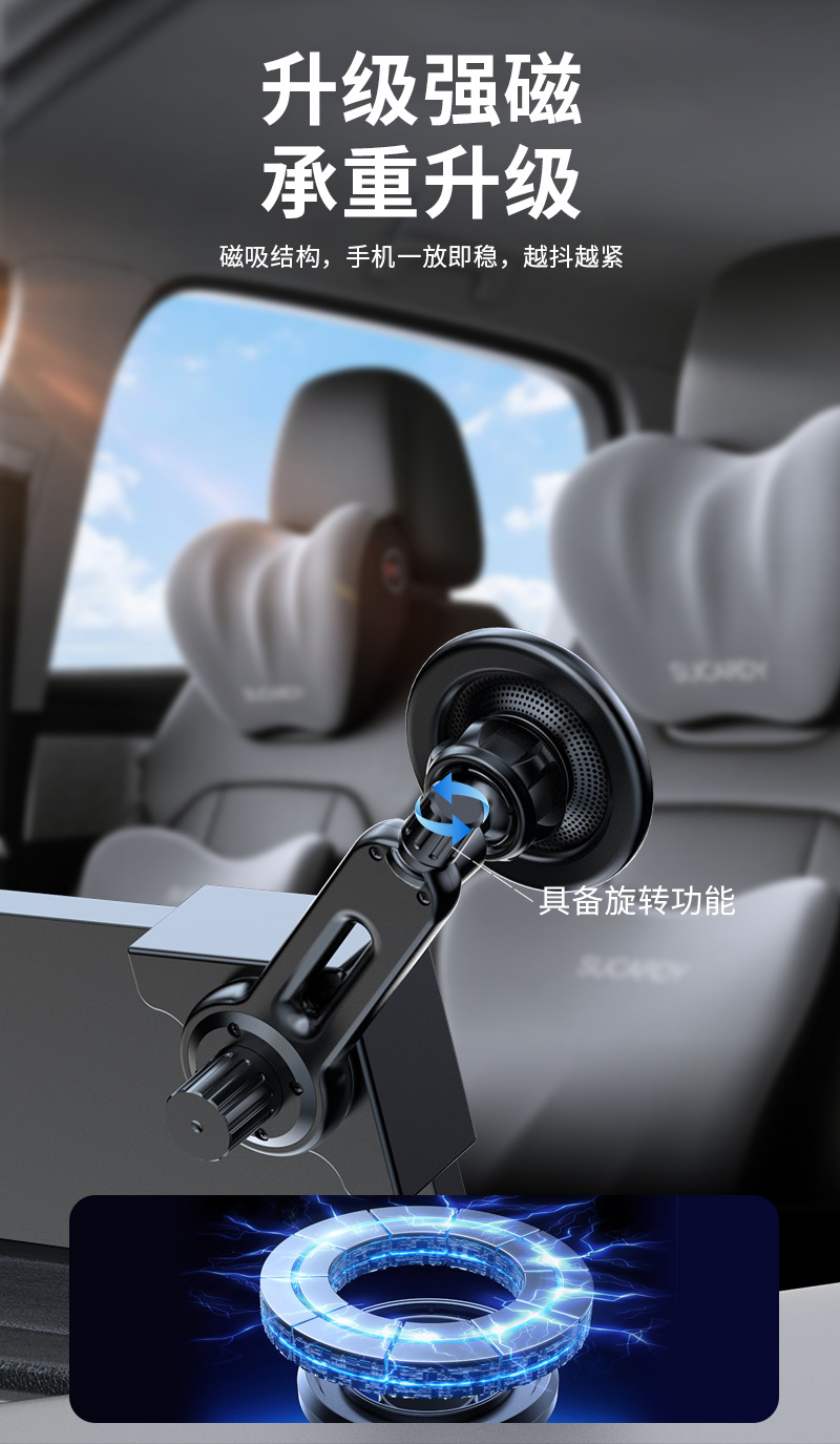 Magsafe Magnetic Phone Holder for New Energy Vehicle Central Control Screen, Dedicated Car Navigation Support Bracket