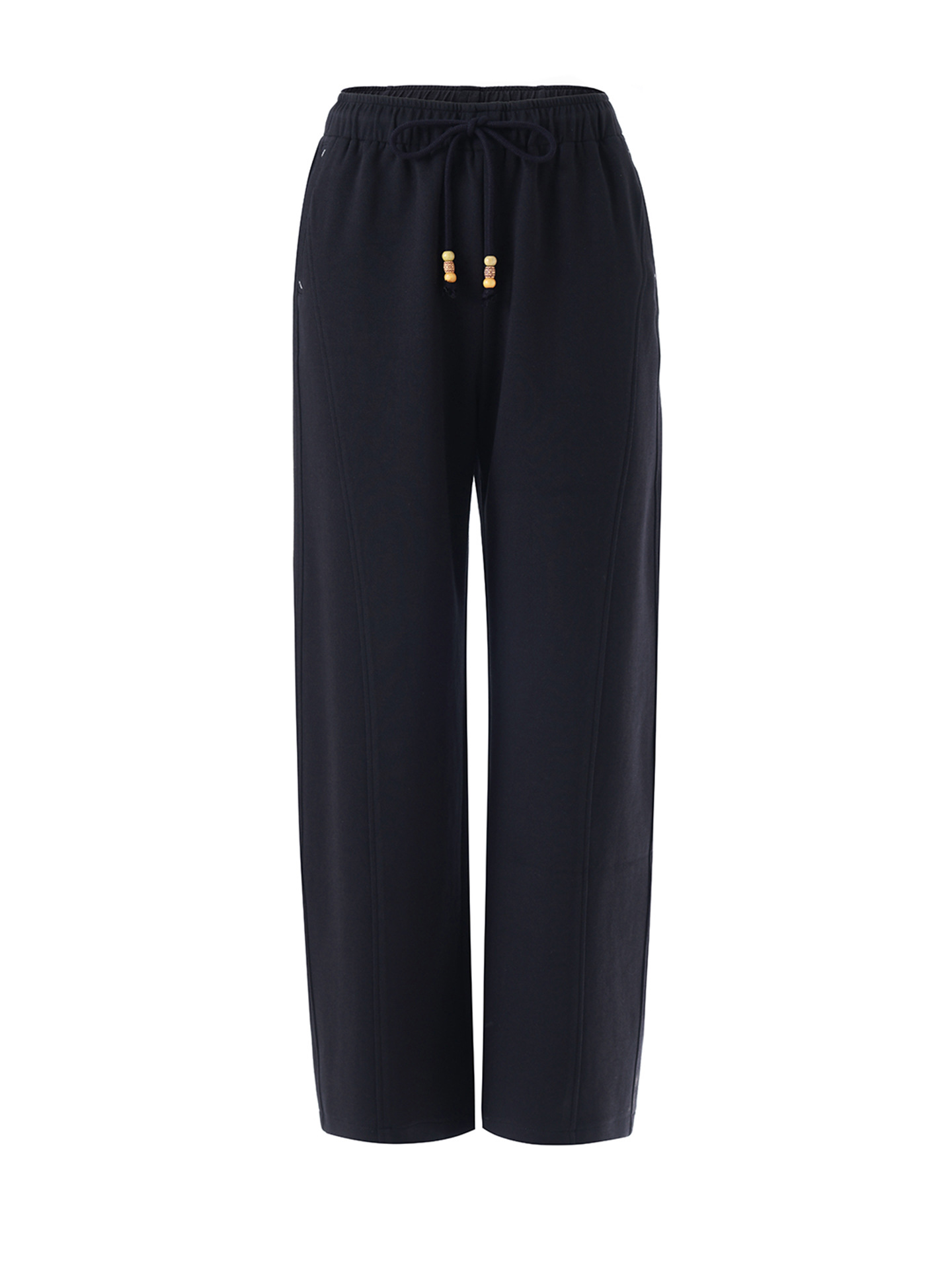 Quần culottes nữ ống rộng cạp thun dây rút vải mềm rủ — màu sắc