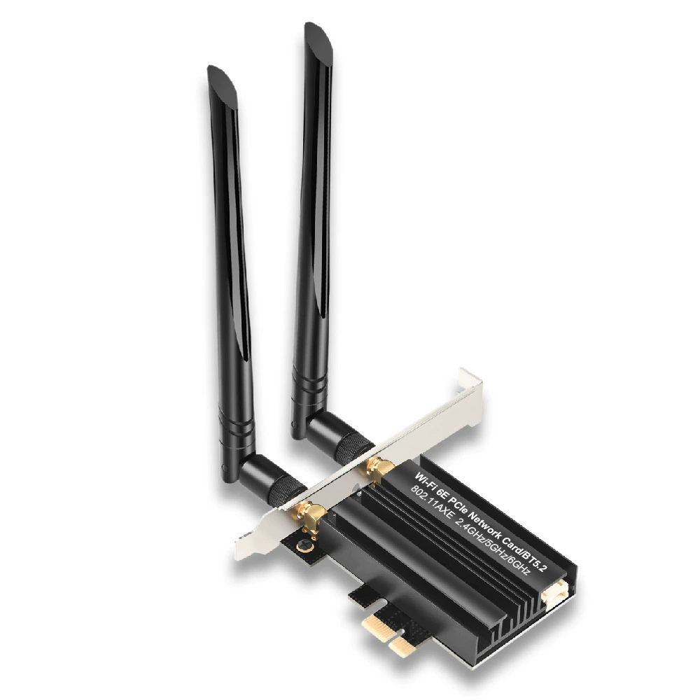 WIFI6 desktop computer e-sports network card 5.2 Bluetooth WIFI two-in-one 5400M tri-frequency PCI-E wireless network card