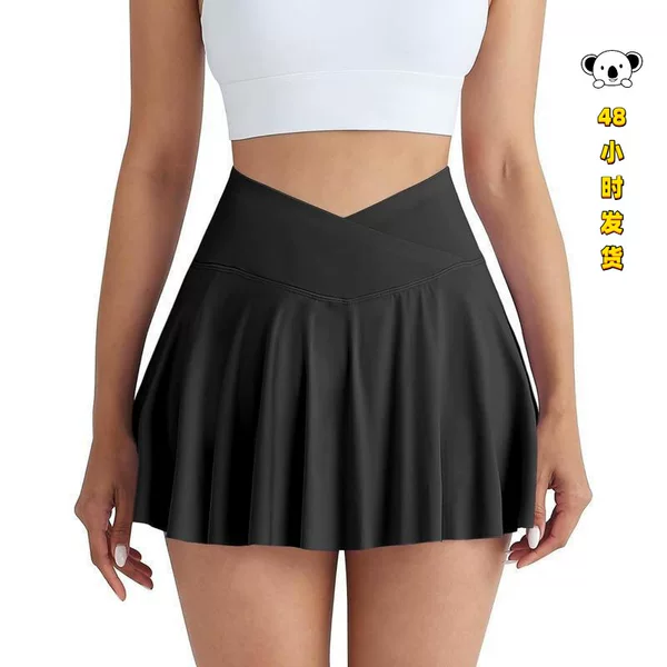 G 86287 Cross Waist Tennis Skirt Yoga Short Skirt
