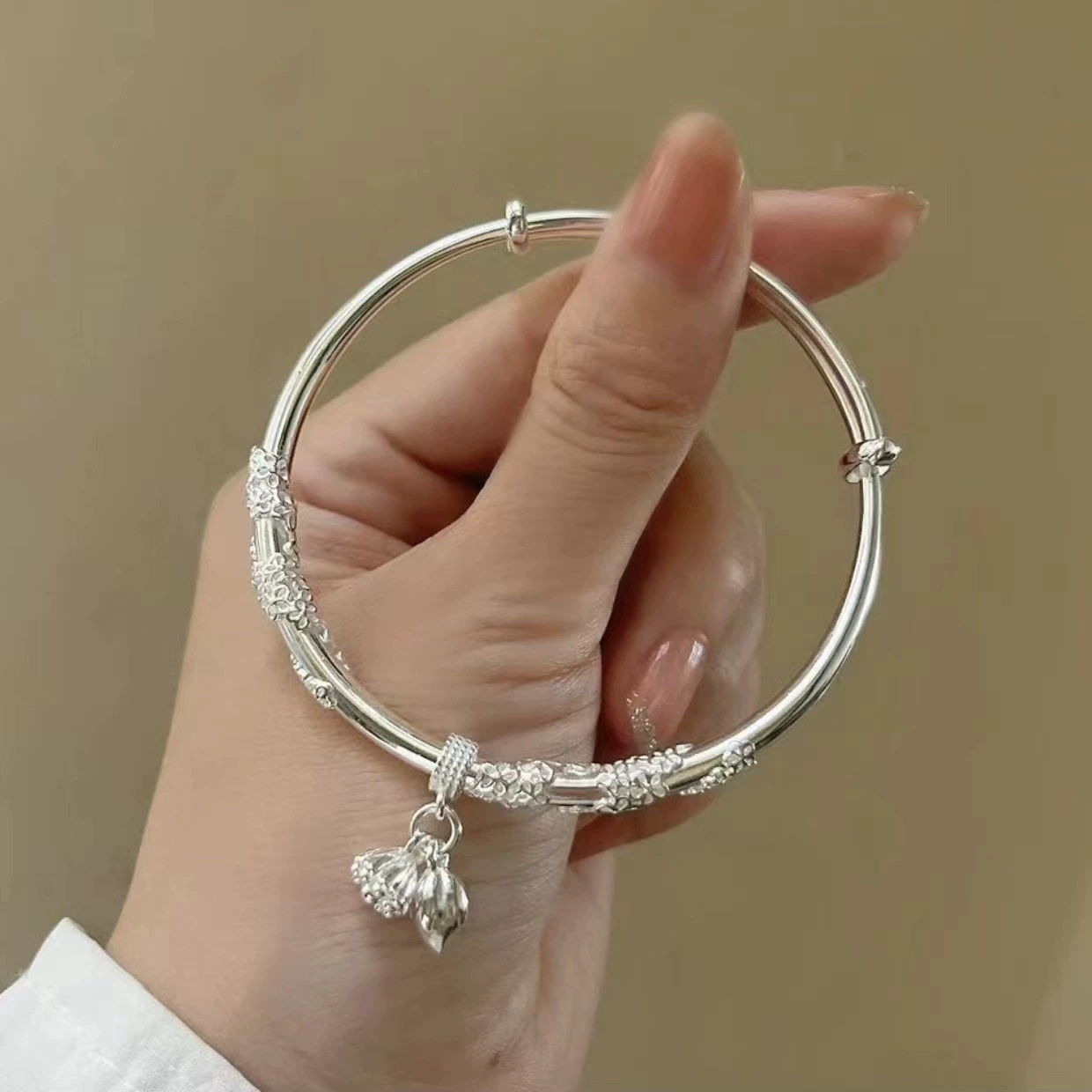 Серебряное браслетное серебро, тонкая плетение